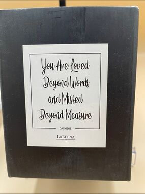 Beautiful LaLeena Jasmine Scented Candle with meaningful saying High Quality